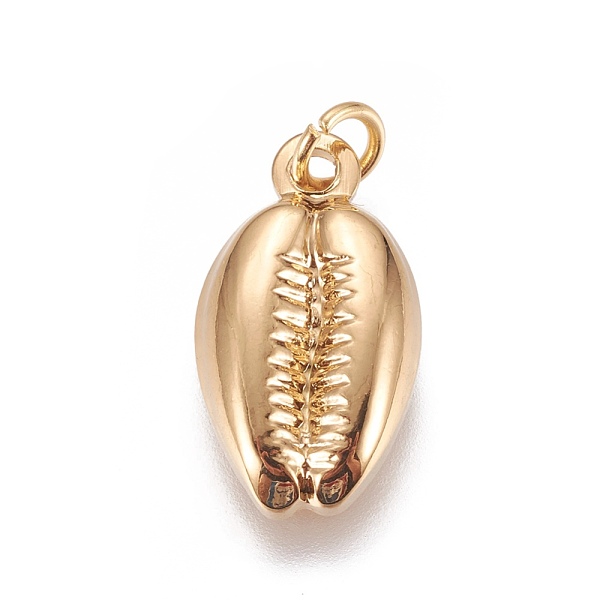 PandaHall Vacuum Plating 304 Stainless Steel Pendants, Cowrie Shell, Golden, 18.6x10.4x3.6mm, Hole: 5mm 304 Stainless Steel Shell Shape
PandaHall Vacuum Plating 304 Stainless Steel Pendants, Cowrie Shell, Golden, 18.6x10.4x3.6mm, Hole: 5mm 304 Stainless Steel Shell Shape