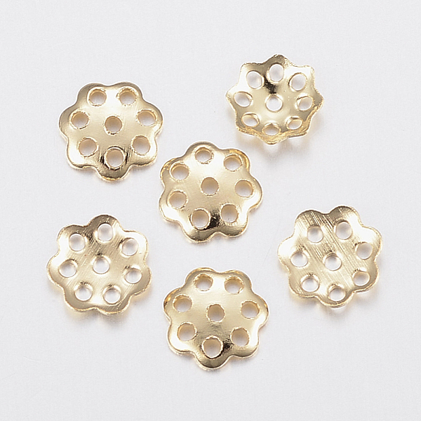 PandaHall 304 Stainless Steel Bead Caps, Flower, Golden, 6x1mm, Hole: 1mm 304 Stainless Steel
PandaHall 304 Stainless Steel Bead Caps, Flower, Golden, 6x1mm, Hole: 1mm 304 Stainless Steel