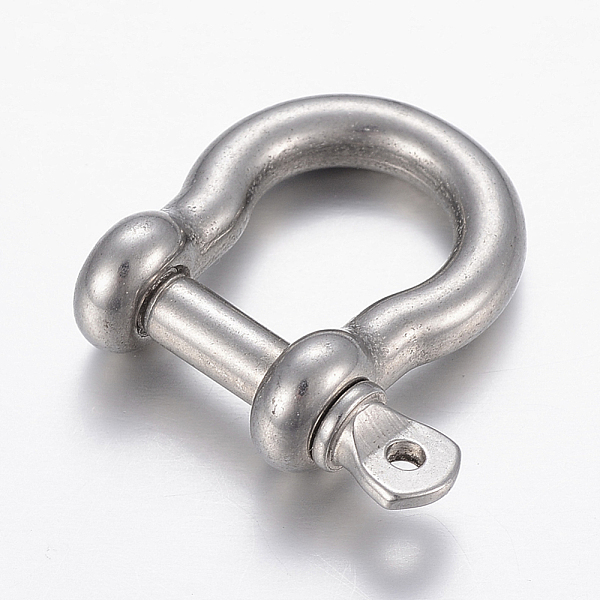 PandaHall 304 Stainless Steel D-Ring Anchor Shackle Clasps, Stainless Steel Color, 25x24mm, Hole: 1.8mm, Inner Diameter: 16x12.5mm 304...
PandaHall 304 Stainless Steel D-Ring Anchor Shackle Clasps, Stainless Steel Color, 25x24mm, Hole: 1.8mm, Inner Diameter: 16x12.5mm 304...