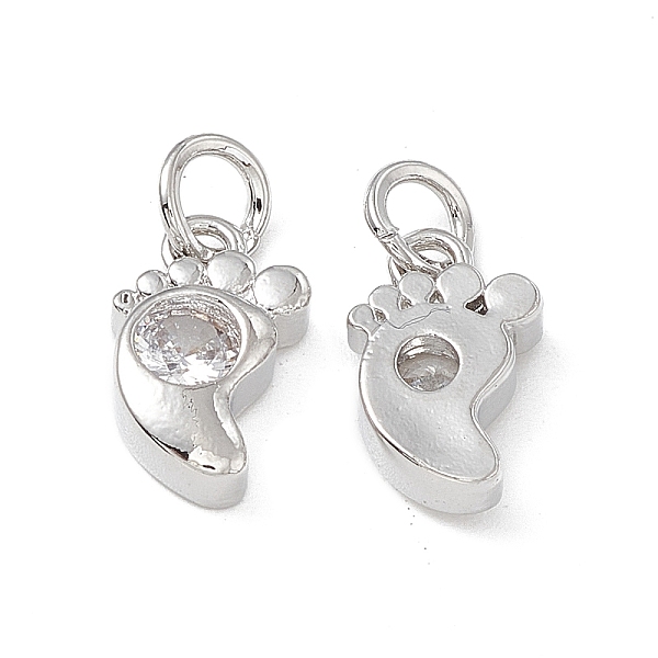 PandaHall Brass Glass Charms, with Jump Ring, Footprint, Platinum, 12x7.5x3mm, Hole: 3.4mm, Jump Ring: 5x0.8mm, Inner Diameter: 3.4mm..., Clear
PandaHall Brass Glass Charms, with Jump Ring, Footprint, Platinum, 12x7.5x3mm, Hole: 3.4mm, Jump Ring: 5x0.8mm, Inner Diameter: 3.4mm..., Clear