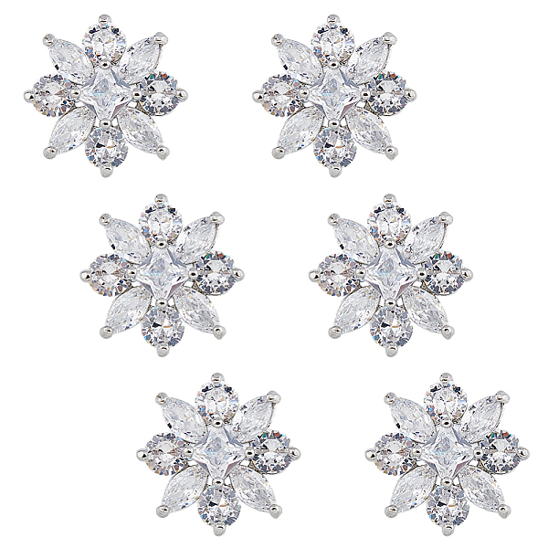 PandaHall DICOSMETIC 6Pcs 1-Hole Zinc Alloy Shank Buttons, with Cubic Zirconia, Flower, Platinum, 15mm, Hole: 7mm Alloy Flower Clear
PandaHall DICOSMETIC 6Pcs 1-Hole Zinc Alloy Shank Buttons, with Cubic Zirconia, Flower, Platinum, 15mm, Hole: 7mm Alloy Flower Clear