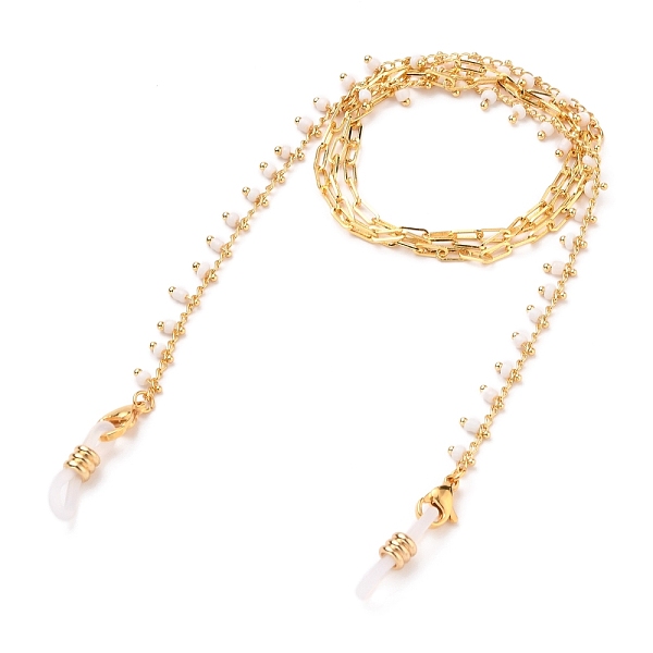 PandaHall Eyeglasses Chains, Neck Strap for Eyeglasses, with Glass Beads, Brass Paperclip Chains, 304 Stainless Steel Lobster Claw Clasps..., White
PandaHall Eyeglasses Chains, Neck Strap for Eyeglasses, with Glass Beads, Brass Paperclip Chains, 304 Stainless Steel Lobster Claw Clasps..., White