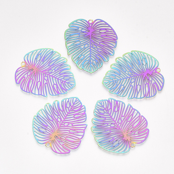 PandaHall Ion Plating(IP) 201 Stainless Steel Filigree Pendants, Etched Metal Embellishments, Tropical Leaf Charms, Monstera Leaf , Rainbow...
PandaHall Ion Plating(IP) 201 Stainless Steel Filigree Pendants, Etched Metal Embellishments, Tropical Leaf Charms, Monstera Leaf , Rainbow...