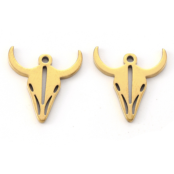 PandaHall Vacuum Plating 304 Stainless Steel Charms, Laser Cut, Cow Head, Golden, 15x13x1mm, Hole: 0.9mm 304 Stainless Steel Other Animal
PandaHall Vacuum Plating 304 Stainless Steel Charms, Laser Cut, Cow Head, Golden, 15x13x1mm, Hole: 0.9mm 304 Stainless Steel Other Animal