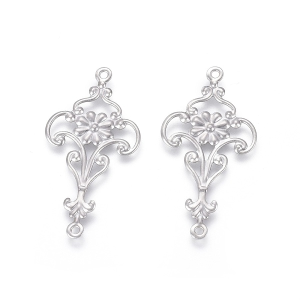 PandaHall 201 Stainless Steel Links, Flower, Stainless Steel Color, 29x15x0.8mm, Hole: 1mm 201 Stainless Steel Flower
PandaHall 201 Stainless Steel Links, Flower, Stainless Steel Color, 29x15x0.8mm, Hole: 1mm 201 Stainless Steel Flower