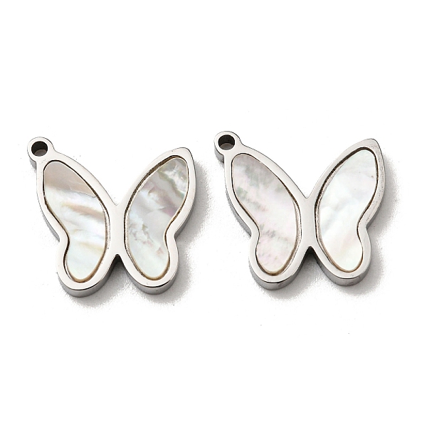 PandaHall 304 Stainless Steel Shell Charms, Butterfly, Stainless Steel Color, 13.5x14.5x2mm, Hole: 1.2mm Shell Butterfly
PandaHall 304 Stainless Steel Shell Charms, Butterfly, Stainless Steel Color, 13.5x14.5x2mm, Hole: 1.2mm Shell Butterfly