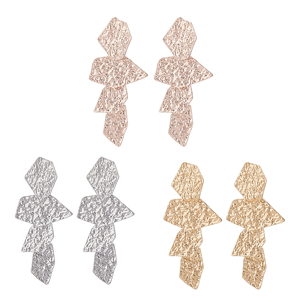 PandaHall FIBLOOM 3 Pairs 3 Colors Alloy Dangle Stud Earrings fot Women, Polygon, Mixed Color, 70~71x31.5mm, 1 pair/color Alloy Polygon
PandaHall FIBLOOM 3 Pairs 3 Colors Alloy Dangle Stud Earrings fot Women, Polygon, Mixed Color, 70~71x31.5mm, 1 pair/color Alloy Polygon