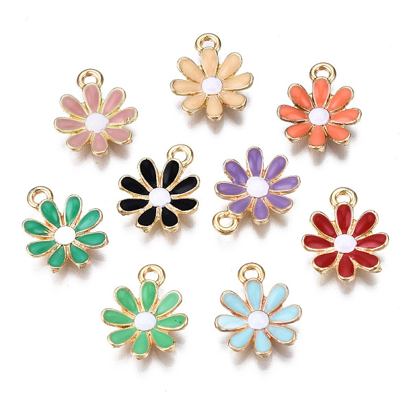 PandaHall Light Gold Plated Alloy Pendants, with Enamel, Flower, Mixed Color, 17.5x14.5x3mm, Hole: 2mm Alloy+Enamel Flower Multicolor
PandaHall Light Gold Plated Alloy Pendants, with Enamel, Flower, Mixed Color, 17.5x14.5x3mm, Hole: 2mm Alloy+Enamel Flower Multicolor