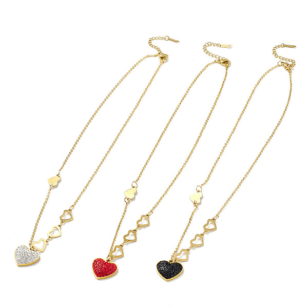 PandaHall Rhinestone Heart Pendant Necklace, Golden 304 Stainless Steel Jewelry for Women, Mixed Color, 17.40 inch(44.2cm) Rhinestone Heart..., Multicolor
PandaHall Rhinestone Heart Pendant Necklace, Golden 304 Stainless Steel Jewelry for Women, Mixed Color, 17.40 inch(44.2cm) Rhinestone Heart..., Multicolor