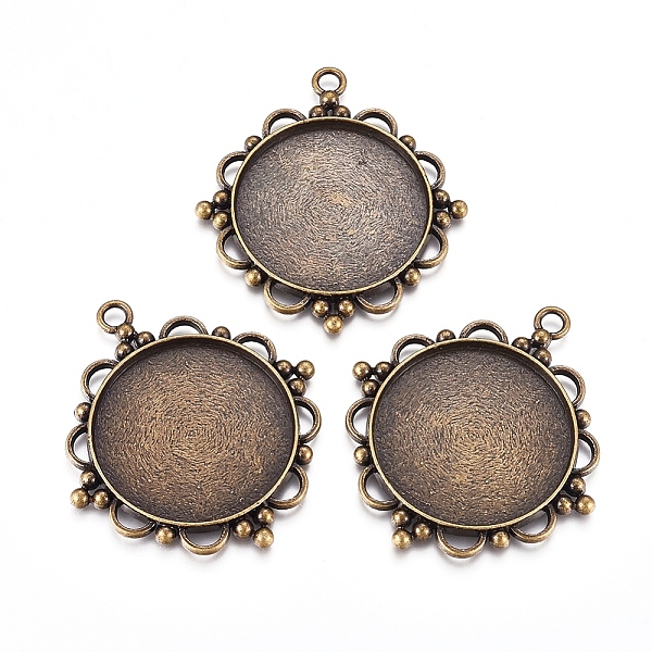 PandaHall Tibetan Style Zinc Alloy Pendant Cabochon Settings, Flat Round, Cadmium Free & Nickel Free & Lead Free, Antique Bronze, Tray: 30mm...
PandaHall Tibetan Style Zinc Alloy Pendant Cabochon Settings, Flat Round, Cadmium Free & Nickel Free & Lead Free, Antique Bronze, Tray: 30mm...