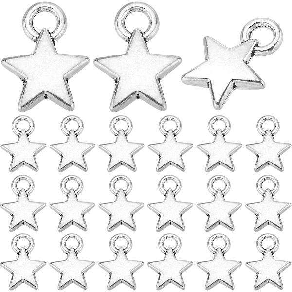 PandaHall SUNNYCLUE 200Pcs Tibetan Style Alloy Star Charms, Antique Silver, 12x9x2mm, Hole: 2mm Alloy Star
PandaHall SUNNYCLUE 200Pcs Tibetan Style Alloy Star Charms, Antique Silver, 12x9x2mm, Hole: 2mm Alloy Star