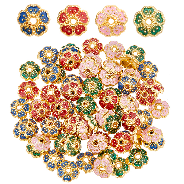 PandaHall DICOSMETIC 80Pcs 4 Colors Enamel Flower Bead Cap 5-Petal Flower Spacers Cap Golden Bead End Caps Alloy End Charm Caps for DIY...
PandaHall DICOSMETIC 80Pcs 4 Colors Enamel Flower Bead Cap 5-Petal Flower Spacers Cap Golden Bead End Caps Alloy End Charm Caps for DIY...