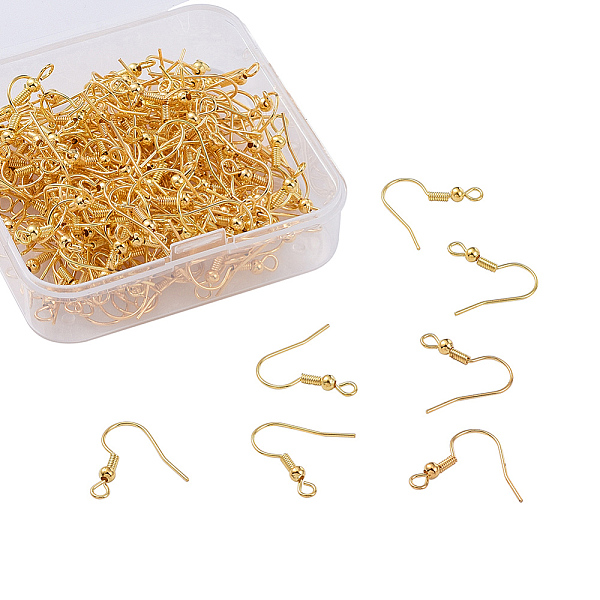 PandaHall Iron Earring Hooks, Ear Wire, with Horizontal Loop, for Dangle Earring Making, Golden, 18x0.8mm, 20 Gauge, Hole: 2mm, 200pcs/box...
PandaHall Iron Earring Hooks, Ear Wire, with Horizontal Loop, for Dangle Earring Making, Golden, 18x0.8mm, 20 Gauge, Hole: 2mm, 200pcs/box...