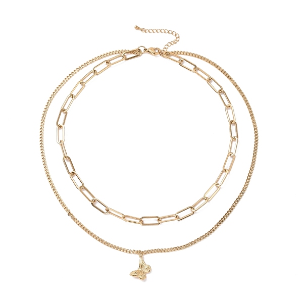 PandaHall Vacuum Plating 304 Stainless Steel Double Chains Multi Layered Necklace with Butterfly Charm for Women, Golden, 16.34 inch(41.5cm)...
PandaHall Vacuum Plating 304 Stainless Steel Double Chains Multi Layered Necklace with Butterfly Charm for Women, Golden, 16.34 inch(41.5cm)...
