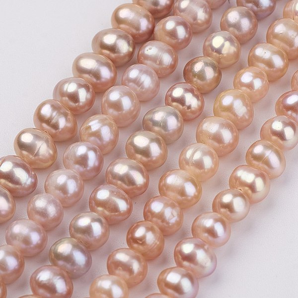 PandaHall Natural Cultured Freshwater Pearl Beads Strands, Potato, PeachPuff, 6~7mm, Hole: 0.5mm, about 61pcs/strand, 14.37 inch Pearl..., Brown
PandaHall Natural Cultured Freshwater Pearl Beads Strands, Potato, PeachPuff, 6~7mm, Hole: 0.5mm, about 61pcs/strand, 14.37 inch Pearl..., Brown