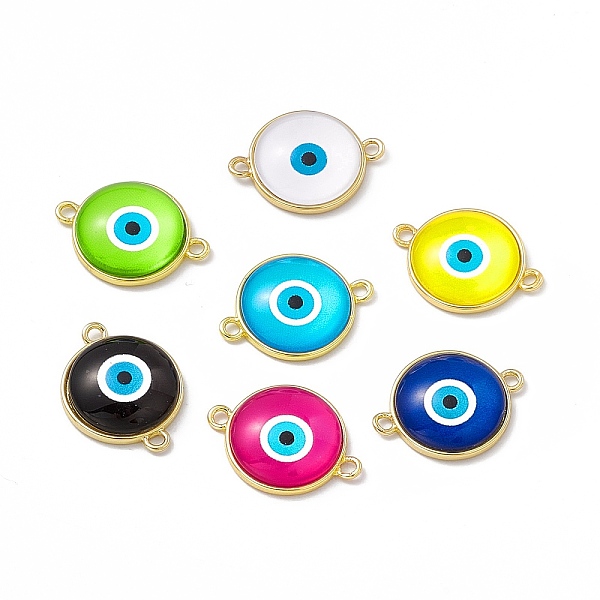 PandaHall Evil Eye Resin Connector Charms, Flat Round Links, with Golden Tone Brass Findings, Mixed Color, 16.5x22x5mm, Hole: 1.8mm..., Multicolor
PandaHall Evil Eye Resin Connector Charms, Flat Round Links, with Golden Tone Brass Findings, Mixed Color, 16.5x22x5mm, Hole: 1.8mm..., Multicolor