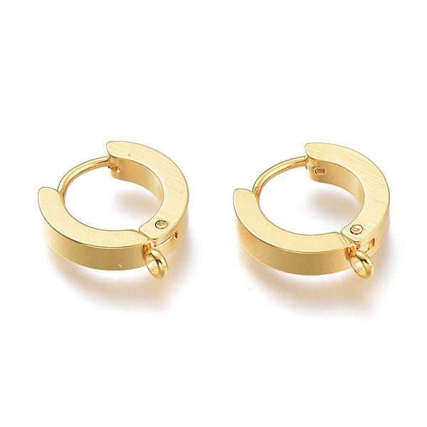 PandaHall 304 Stainless Steel Huggie Hoop Earrings Findings, with Vertical Loop, Ring, Real 24K Gold Plated, 15.5x14x3mm, Hole: 1.6mm, Pin...
PandaHall 304 Stainless Steel Huggie Hoop Earrings Findings, with Vertical Loop, Ring, Real 24K Gold Plated, 15.5x14x3mm, Hole: 1.6mm, Pin...
