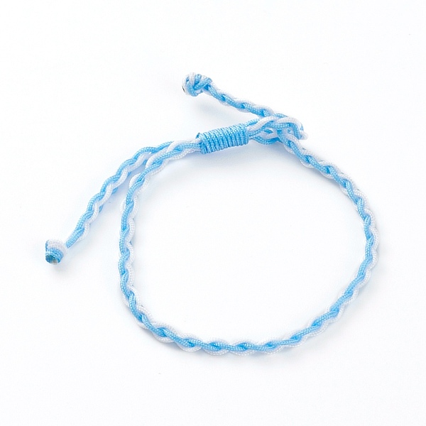 PandaHall Adjustable Two Tone Nylon Cord Braided Bracelets, Light Sky Blue, Inner Diameter: 3/8~2-5/8 inch(1~6.6cm) Nylon
PandaHall Adjustable Two Tone Nylon Cord Braided Bracelets, Light Sky Blue, Inner Diameter: 3/8~2-5/8 inch(1~6.6cm) Nylon