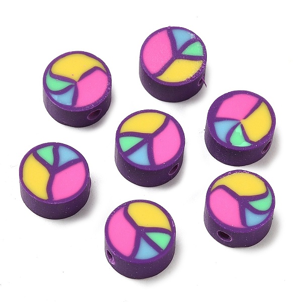 PandaHall Handmade Polymer Clay Beads, Flat Round, Colorful, 9x5mm, Hole: 1.6mm Polymer Clay Flat Round
PandaHall Handmade Polymer Clay Beads, Flat Round, Colorful, 9x5mm, Hole: 1.6mm Polymer Clay Flat Round