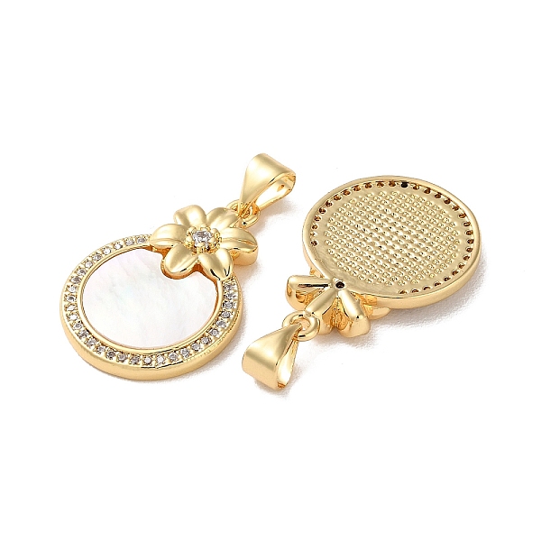 PandaHall Brass Micro Pave Clear Cubic Zirconia Pendants, with Shell, Real 18K Gold Plated, Flat Round, Flower, 23x16x3mm, Hole: 3.5x5mm...
PandaHall Brass Micro Pave Clear Cubic Zirconia Pendants, with Shell, Real 18K Gold Plated, Flat Round, Flower, 23x16x3mm, Hole: 3.5x5mm...