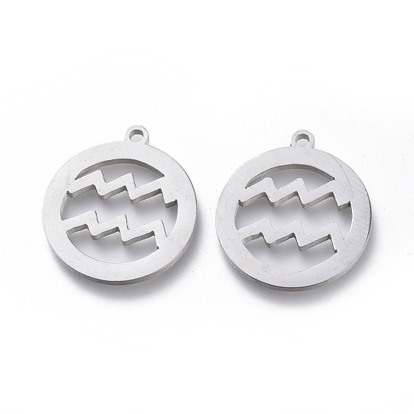 PandaHall 304 Stainless Steel Pendants, Ring with Constellations, Laser Cut, Aquarius, 18x15.5x1mm, Hole: 1.4mm 304 Stainless Steel Aquarius
PandaHall 304 Stainless Steel Pendants, Ring with Constellations, Laser Cut, Aquarius, 18x15.5x1mm, Hole: 1.4mm 304 Stainless Steel Aquarius