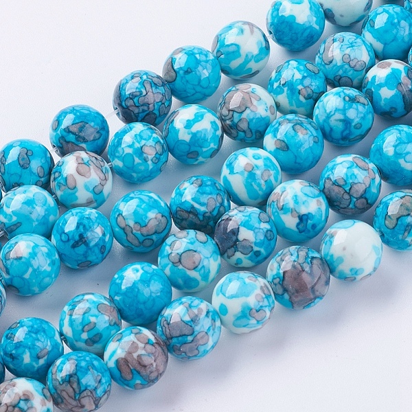 PandaHall Synthetic Ocean White Jade(Rain Flower Stone) Beads Strands, Dyed, Round, Light Sky Blue, 8mm, Hole: 0.8mm, 50pcs/strand, 15 inch...
PandaHall Synthetic Ocean White Jade(Rain Flower Stone) Beads Strands, Dyed, Round, Light Sky Blue, 8mm, Hole: 0.8mm, 50pcs/strand, 15 inch...
