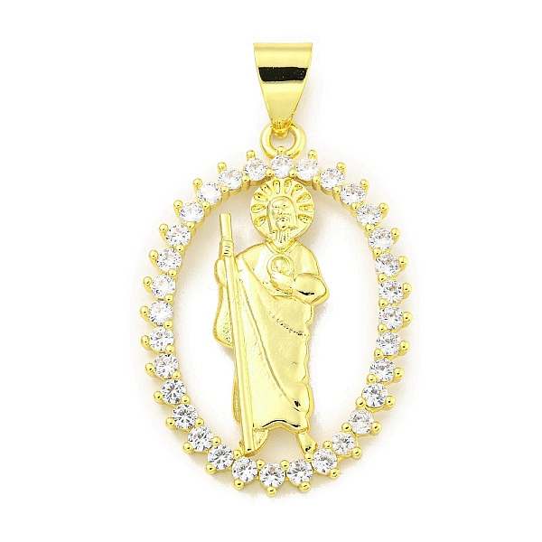PandaHall Rack Plating Brass Micro Pave Clear Cubic Zirconia Pendants, Cadmium Free & Lead Free, Real 18K Gold Plated, Flat Round, 40x27x3mm...
PandaHall Rack Plating Brass Micro Pave Clear Cubic Zirconia Pendants, Cadmium Free & Lead Free, Real 18K Gold Plated, Flat Round, 40x27x3mm...