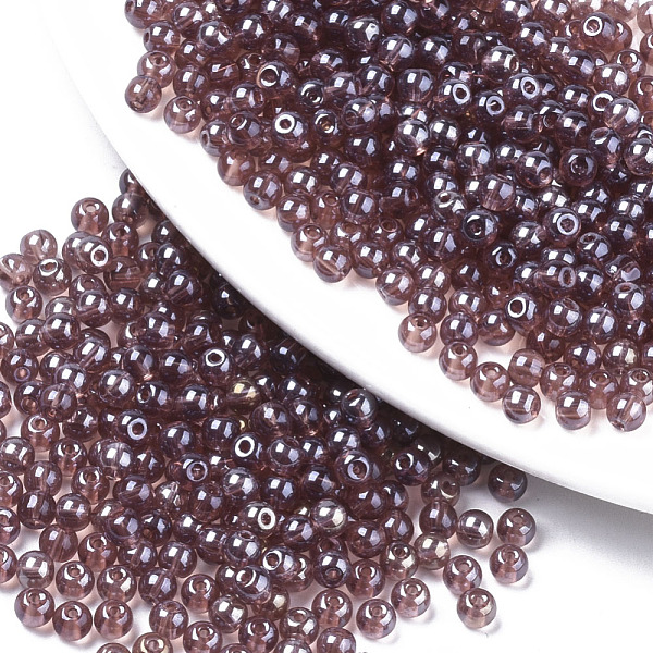 PandaHall Transparent Glass Beads, Lustered, Round, Sienna, 4x3mm, Hole: 1mm, about 4500pcs/bag Glass Round Brown
PandaHall Transparent Glass Beads, Lustered, Round, Sienna, 4x3mm, Hole: 1mm, about 4500pcs/bag Glass Round Brown