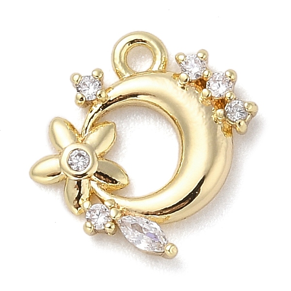PandaHall Brass with Cubic Zirconia Charms, Moon with Star, Real 18K Gold Plated, 11x12x2mm, Hole: 1.2mm Brass+Cubic Zirconia Moon Clear
PandaHall Brass with Cubic Zirconia Charms, Moon with Star, Real 18K Gold Plated, 11x12x2mm, Hole: 1.2mm Brass+Cubic Zirconia Moon Clear