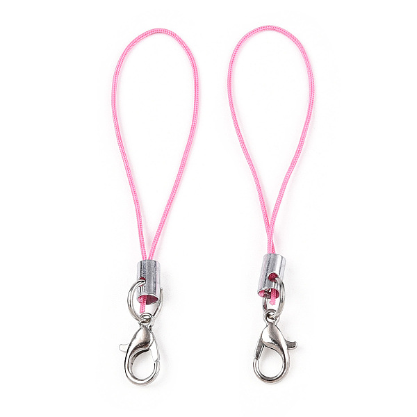 PandaHall Polyester Cord Mobile Straps, with Platinum Plated Alloy Findings, Hot Pink, 6.5~7cm Polyester Pink
PandaHall Polyester Cord Mobile Straps, with Platinum Plated Alloy Findings, Hot Pink, 6.5~7cm Polyester Pink