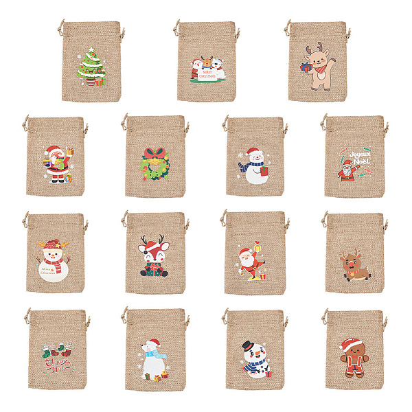 PandaHall Kissitty 30Pcs 15 Styles Rectangle Jute Cloth Storage Pouches, Drawstring Bags, Santa Claus & Christmas Tree & Snowman & Christmas..., Multicolor
PandaHall Kissitty 30Pcs 15 Styles Rectangle Jute Cloth Storage Pouches, Drawstring Bags, Santa Claus & Christmas Tree & Snowman & Christmas..., Multicolor