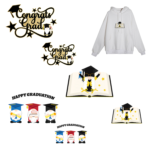PandaHall PET Heat Transfer Film Logo Stickers Set, for DIY T-Shirt, Bags, Hats, Jackets, Graduation Theme Pattern, 150~238x93~160mm...
PandaHall PET Heat Transfer Film Logo Stickers Set, for DIY T-Shirt, Bags, Hats, Jackets, Graduation Theme Pattern, 150~238x93~160mm...