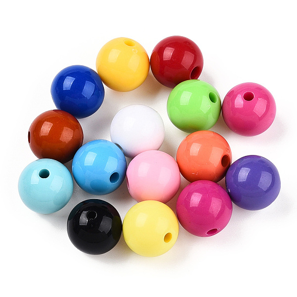PandaHall Opaque Acrylic Beads, Round, Mixed Color, 13.5x13mm, Hole: 2.5mm, about 333pcs/500g Acrylic Round Multicolor
PandaHall Opaque Acrylic Beads, Round, Mixed Color, 13.5x13mm, Hole: 2.5mm, about 333pcs/500g Acrylic Round Multicolor
