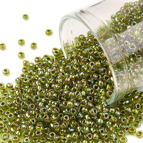 PandaHall TOHO Round Seed Beads, Japanese Seed Beads, (996) Gilt Lined AB Peridot, 11/0, 2.2mm, Hole: 0.8mm, about 5555pcs/50g Glass Green
PandaHall TOHO Round Seed Beads, Japanese Seed Beads, (996) Gilt Lined AB Peridot, 11/0, 2.2mm, Hole: 0.8mm, about 5555pcs/50g Glass Green