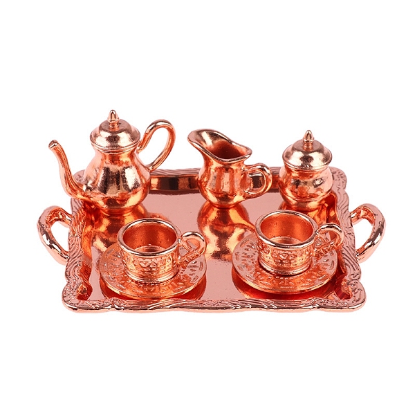 PandaHall Dollhouse Simulation Mini Alloy Pattern Tea Set Model Ornament, Rose Gold, 65x48x50mm Alloy Tableware
PandaHall Dollhouse Simulation Mini Alloy Pattern Tea Set Model Ornament, Rose Gold, 65x48x50mm Alloy Tableware