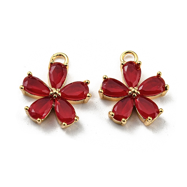PandaHall Real 18K Gold Plated Brass Charms, with Glass, Flower, Dark Red, 13.5x11.5x3mm, Hole: 1.6mm Brass+Glass Flower
PandaHall Real 18K Gold Plated Brass Charms, with Glass, Flower, Dark Red, 13.5x11.5x3mm, Hole: 1.6mm Brass+Glass Flower