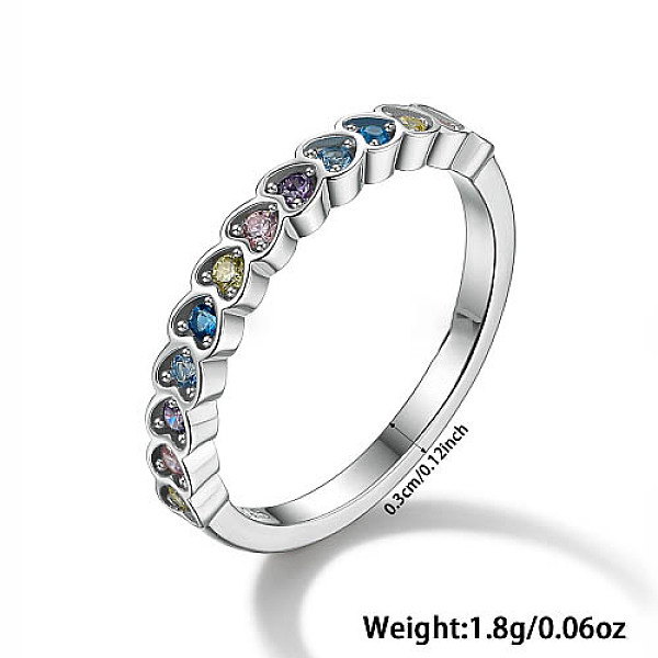 PandaHall Heart Rhodium Plated Sterling Silver with Colorful Cubic Zirconia Finger Rings for Women, Platinum, Inner Diameter: 16mm Sterling...
PandaHall Heart Rhodium Plated Sterling Silver with Colorful Cubic Zirconia Finger Rings for Women, Platinum, Inner Diameter: 16mm Sterling...