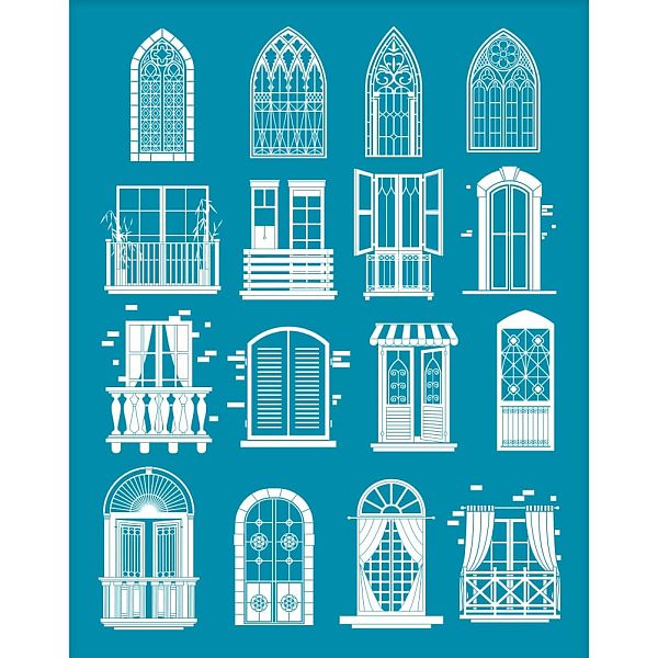 PandaHall OLYCRAFT 4x5 Inch Silk Screen Stencils for Polymer Clay Door Window Silk Screen Printing Stencils Reusable Clay Stencil Transfer..., Cyan
PandaHall OLYCRAFT 4x5 Inch Silk Screen Stencils for Polymer Clay Door Window Silk Screen Printing Stencils Reusable Clay Stencil Transfer..., Cyan