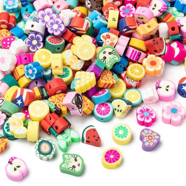 PandaHall Handmade Polymer Clay Beads, Mixed Shapes, Mixed Color, 7~14x7~14x4~16mm, Hole: 2mm Polymer Clay Mixed Shapes Multicolor
PandaHall Handmade Polymer Clay Beads, Mixed Shapes, Mixed Color, 7~14x7~14x4~16mm, Hole: 2mm Polymer Clay Mixed Shapes Multicolor