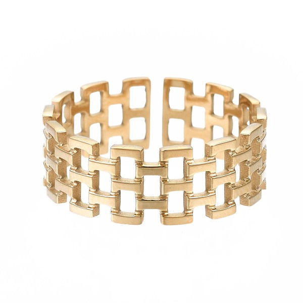 PandaHall 304 Stainless Steel Square Open Cuff Ring, Chunky Hollow Ring for Women, Golden, US Size 7(17.3mm) 304 Stainless Steel
PandaHall 304 Stainless Steel Square Open Cuff Ring, Chunky Hollow Ring for Women, Golden, US Size 7(17.3mm) 304 Stainless Steel