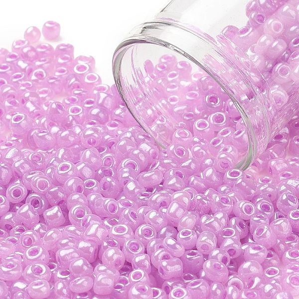 PandaHall Glass Seed Beads, Ceylon, Round, Violet, 3~3.5x1.8~3.7mm, 12150pcs/pound Glass Purple
PandaHall Glass Seed Beads, Ceylon, Round, Violet, 3~3.5x1.8~3.7mm, 12150pcs/pound Glass Purple
