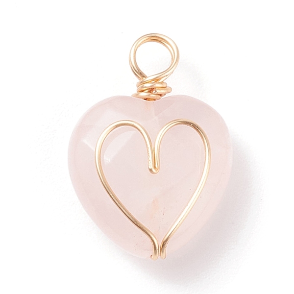PandaHall Natural & Synthetic Gemstone Pendants, Twisted with Golden Tone Copper Wire, Facted, Heart, 21x15x8.5mm, Hole: 3.4~4mm Mixed Stone...
PandaHall Natural & Synthetic Gemstone Pendants, Twisted with Golden Tone Copper Wire, Facted, Heart, 21x15x8.5mm, Hole: 3.4~4mm Mixed Stone...