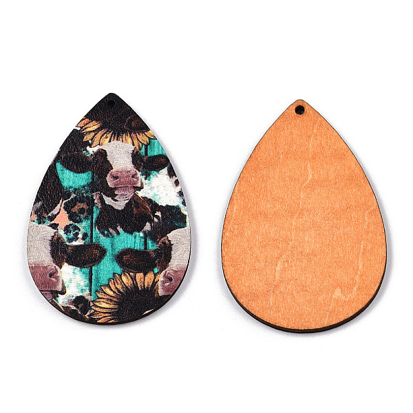 PandaHall Single Face Printed Basswood Big Pendants, Teardrop Charm with Cow Pattern, Coconut Brown, 60x40x3mm, Hole: 2mm Wood Cattle
PandaHall Single Face Printed Basswood Big Pendants, Teardrop Charm with Cow Pattern, Coconut Brown, 60x40x3mm, Hole: 2mm Wood Cattle