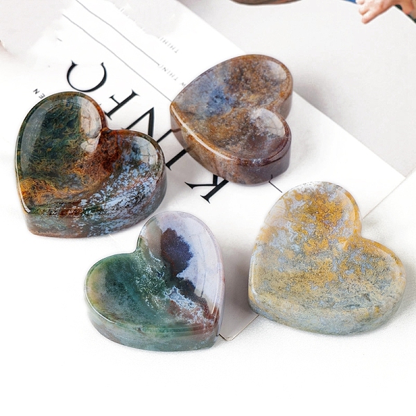 PandaHall Heart Natural Moss Agate Rose Figurines, for Home Office Desktop Decoration, 45x50~60mm Moss Agate Heart
PandaHall Heart Natural Moss Agate Rose Figurines, for Home Office Desktop Decoration, 45x50~60mm Moss Agate Heart