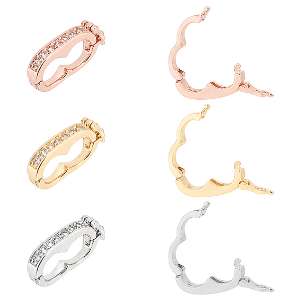 PandaHall Olycraft 6Pcs 3 Colors Rack Plating Brass Micro Pave Cubic Zirconia Twister Clasps, Lead Free & Cadmium Free, Mixed Color...
PandaHall Olycraft 6Pcs 3 Colors Rack Plating Brass Micro Pave Cubic Zirconia Twister Clasps, Lead Free & Cadmium Free, Mixed Color...