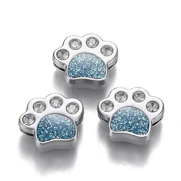 PandaHall Alloy Enamel Slide Charms, and Crystal Rhinestone, with Glitter Sequin, Platinum Plated, Dog Paw Print, Deep Sky Blue..., Clear
PandaHall Alloy Enamel Slide Charms, and Crystal Rhinestone, with Glitter Sequin, Platinum Plated, Dog Paw Print, Deep Sky Blue..., Clear