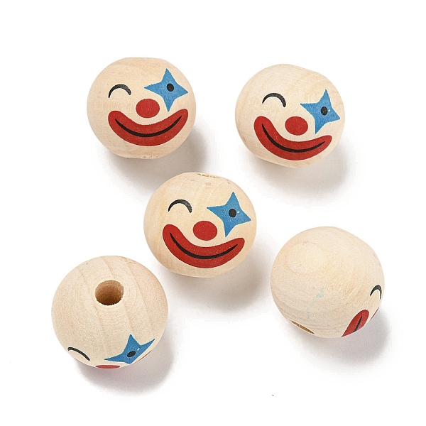 PandaHall Printed Wood European Beads, Round with Clown Pattern, PapayaWhip, 19~20mm, Hole: 4~5mm Wood Round Orange
PandaHall Printed Wood European Beads, Round with Clown Pattern, PapayaWhip, 19~20mm, Hole: 4~5mm Wood Round Orange