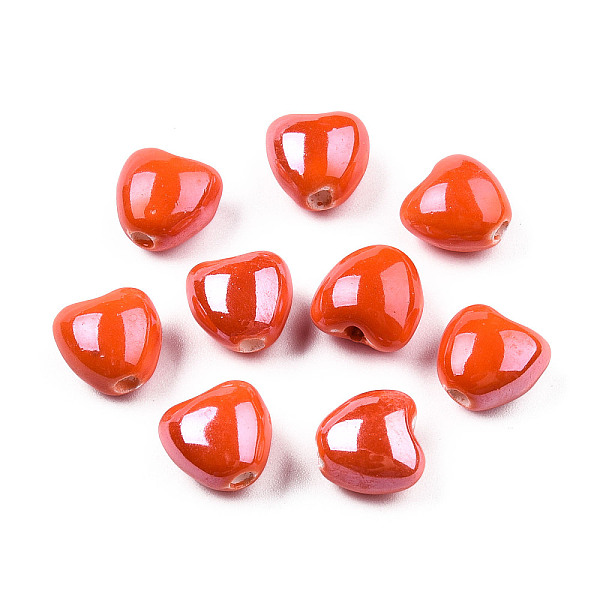 PandaHall Pearlized Handmade Porcelain Beads, Heart, Orange Red, 10x10x7mm, Hole: 1.8mm Porcelain Heart
PandaHall Pearlized Handmade Porcelain Beads, Heart, Orange Red, 10x10x7mm, Hole: 1.8mm Porcelain Heart