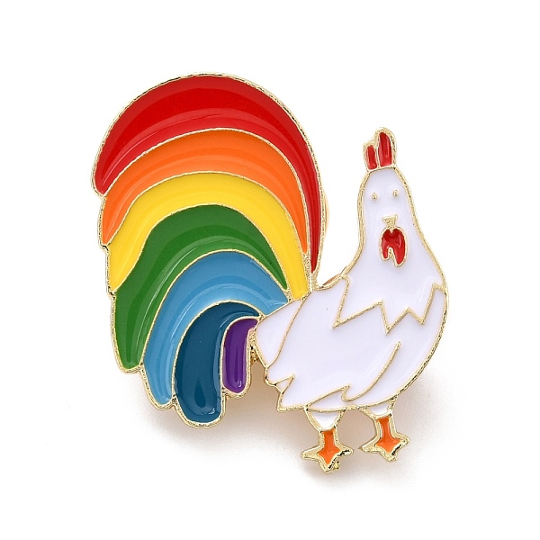 PandaHall Rainbow Color Chook Enamel Pin, Animal Alloy Enamel Brooch for Backpack Clothes, Light Gold, Colorful, 36x30x9mm, pin: 1mm...
PandaHall Rainbow Color Chook Enamel Pin, Animal Alloy Enamel Brooch for Backpack Clothes, Light Gold, Colorful, 36x30x9mm, pin: 1mm...
