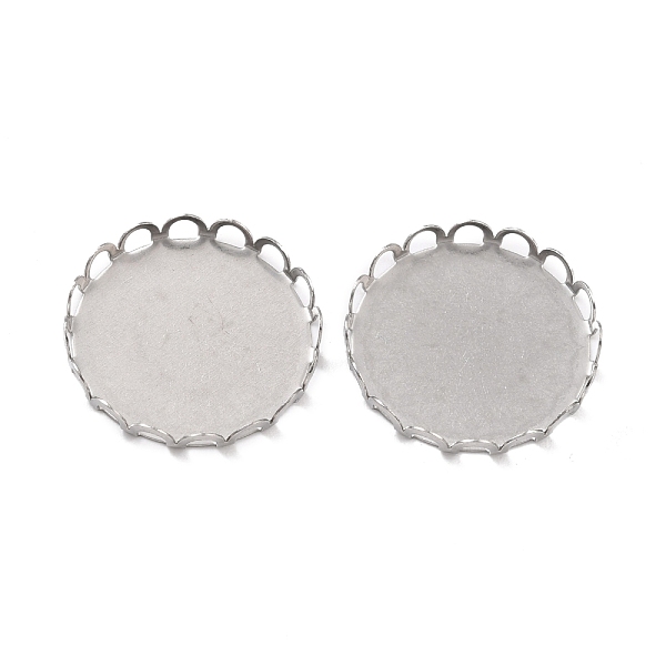 PandaHall 316 Surgical Stainless Steel Cabochon Tray Settings, Lace Edge Bezel Cups, Flat Round, Stainless Steel Color, 21x3mm, Inner...
PandaHall 316 Surgical Stainless Steel Cabochon Tray Settings, Lace Edge Bezel Cups, Flat Round, Stainless Steel Color, 21x3mm, Inner...